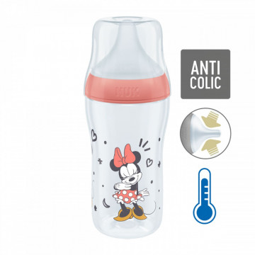 Dojčenská fľaša NUK Perfect Match MICKEY Temperature Control 260 ml red